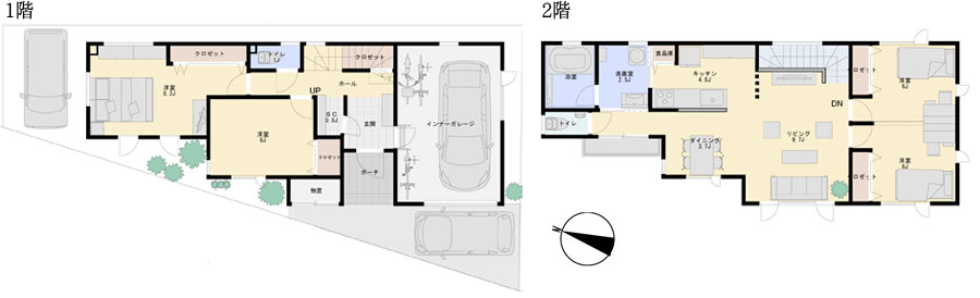 プライムタウン中の島Ⅱ間取り図